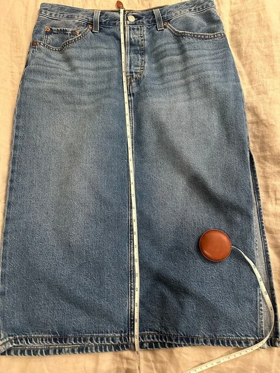Levi's Blue Jean Skirt - Picture 6 of 9
